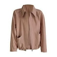 thumbnail image 4 of Vinsonshop Bomber Jacket Womens Zip Up Jacket Business Casual Jackets for Women Womens Motorcycle Jacket Womens Coats and Jackets Casual Outerwear Womens Jackets Dressy Casual Pink S, 4 of 4