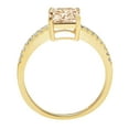 thumbnail image 5 of 2.7ct asscher cut brown natural morganite 18k yellow gold anniversary engagement ring size 8, 5 of 5