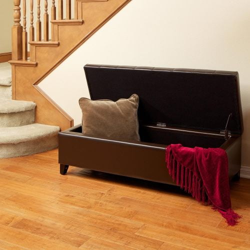 Banc de Rangement Rectangulaire pour Sofa, Banc de Repos pour Entrée de Maison avec Rangement