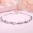 thumbnail image 5 of Pulsera de mujer de plata 925, pulsera ajustable Love para mujer, pulsera para niña, joyería para mujer, regalos de cumpleaños para mujer, 5 of 5