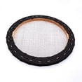 thumbnail image 2 of Linen Stretched Blank Canvas Panels with Wooden Frame for Painting Oil Paint Flat Round Black 30x1.55cm, 2 of 2