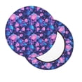 thumbnail image 2 of Pofeuu Blue Skull Rose Print Round Bar Stool Covers - Super Soft and Washable Elastic Stool Cushion Slipcover Easy Clean Velvet-13 inch, 2 of 7