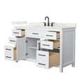thumbnail image 2 of Beckett 54" White Single Vanity & Giotto Quartz Top (3-Hole) & Black Trim, 2 of 5