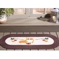 thumbnail image 3 of Safavieh Braided Posters Merry Christmas Corgi Runner Rug, Ivory/Burgundy Red, 1'8" x 4' Oval, 3 of 7