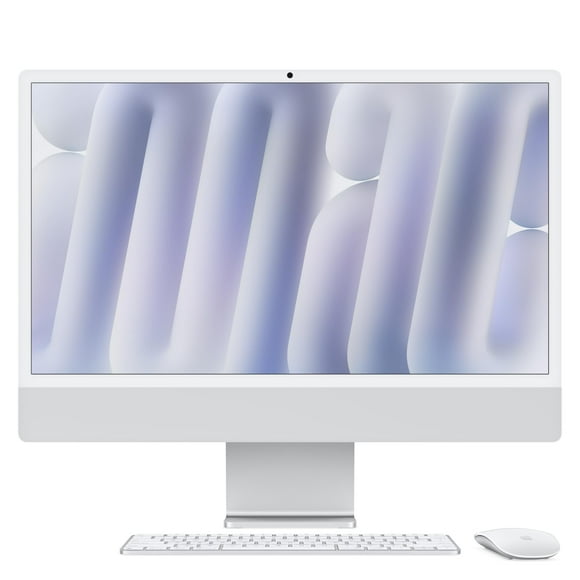 Apple 2024 iMac All-in-One Desktop Computer with M4 chip with 8-core CPU and 8-core GPU: Built for Apple Intelligence, 24-inch Retina Display, 16GB Unified Memory, 256GB SSD Storage; Silver