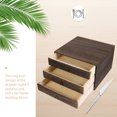 thumbnail image 4 of 1 caja de almacenamiento de madera maciza para escritorio, organizador de escritorio tipo cajón retro (3 capas), 4 of 6