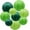 Green Set, variant on 9Pcs Round Hanging Paper Lanterns Decorations for Party Wedding Birthday Baby Showers Christmas Supplies, 12'',10'', 8''