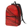thumbnail image 3 of 17in Backpack With Pocket Adjustable Shoulder Strap Large Capacity Zipper Opening And Closing Double Pull Head Zipper For Work Travel Sports Red Marble_2, 3 of 8