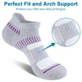 thumbnail image 3 of COOPLUS Womens Athletic Ankle Socks Women Cushioned Low Cut Breathable Socks 6 Pairs, 3 of 7