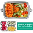 thumbnail image 2 of 1 Pce Boîte à Bento en Acier Inoxydable Étanche avec Comparateur, 2 of 4