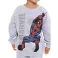 thumbnail image 2 of Spider-Man Toddler Long Sleeve Graphic Crewneck with Matching Jogger Pant, 2 Piece Set, Sizes 12M-5T, 2 of 4