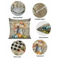 thumbnail image 5 of Fall Throw Pillow Covers&nbsp;12x20 Inch Set of 2 Pumpkin Decorative Pillow Covers Leaves Bird Farmhouse Wood Grain Cushion Cover Pillowcase for Sofa Couch Bed Home Decor, 5 of 9