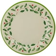 thumbnail image 7 of Lenox Holiday 4-piece Melamine Dinner Plate Set, Holly Motif, 7 of 7