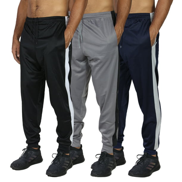 Real Essentials - 3 Pack: Men's Active Athletic Casual Jogger Sweatpants  with Pockets - Walmart.com - Walmart.com