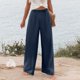 thumbnail image 5 of WILLBEST Pantalones Casuales para Mujer, Cómodos, con Cintura Elástica y Pierna Ancha, Holgados, elegantes y con Bolsillos para Uso Diario. Chica, 5 of 8