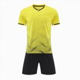 thumbnail image 4 of KPOPLK Boys Clothes Athletic 2-Piece Outfit Clothing Set Short Sleeve Shirt Tee & Shorts for Kids 1-13 Years Size 11-12 Years,Yellow, 4 of 4