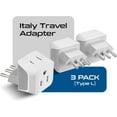 thumbnail image 6 of Ceptics CT-12A Italy Travel Adapter Plug - Type L (3-Pack), 6 of 10