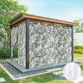 thumbnail image 6 of Outdoor Curtains for Patio Waterproof, Palm Leaves Outdoor Privacy Panels Grommet, Turquoise Tropical Leaf Botanical Retro Spring Blackout Outside Curtains for Porch/Cabana 54"x84", 2 Panels, 6 of 8