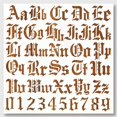 thumbnail image 1 of Gothic A to Z Alphabet Numbers Stencil 1181x1181 Hollow Out Drawing Painting Template Reusable DIY Art and Craft Stencils, 1 of 5