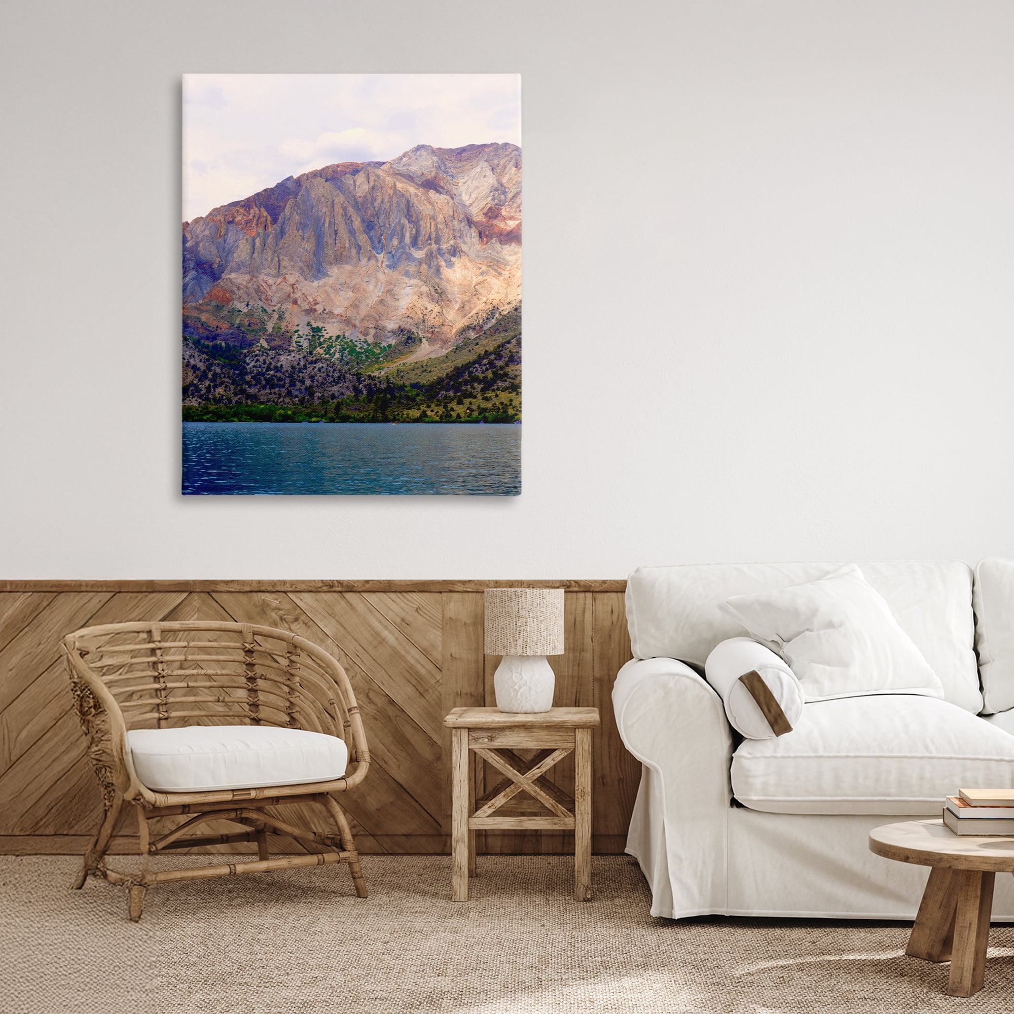Stupell Industries Serene Lake Beneath Mountains Canvas Wall Art, design by Gemma Bardot