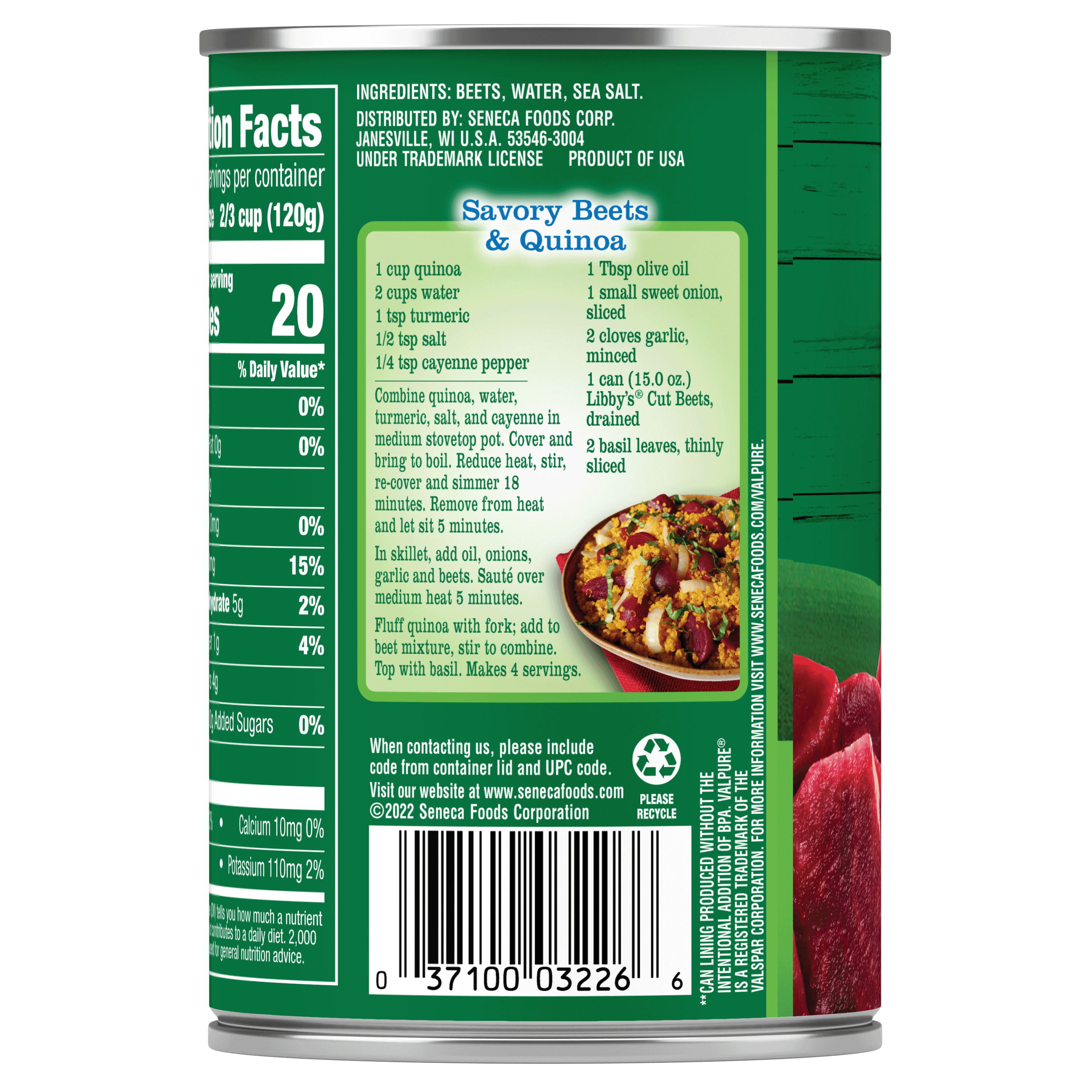(7 pack) Libby's Cut Beets, 15 oz