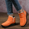 thumbnail image 4 of Orange Ladies Cozy Boots With Fleece Interior And Round Toe For Cozy Wear In Cold Weather Ideal For Shopping And Leisure, 4 of 7