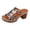 Silver, variant on Heels for Women Cutout Retro Pattern Orthopedic Sandals Open Toe Chunky Heeled Slides Casual Slip on Summer Dress Shoes Red Size 9
