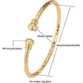 thumbnail image 3 of Enkelt Manschettarmband 18K Äkta Guld Platinapläterade Fina Armband Mode Smycken Öppna Armband Manschettarmband, Vriden eller Hjärta Stil, 3 of 5