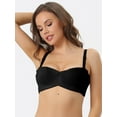 thumbnail image 5 of Unique Bargains Women's Underwire Lightly Bra Soft Unpadded Cup Lingerie Black D 38, 5 of 6
