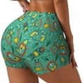 thumbnail image 1 of Balery Funny Animals in Jungle Pantalones cortos de entrenamiento estampados para mujer, sin costuras, ajustados, para gimnasio, yoga, correr, deportes, ejercicio activo, fitness.-XX-Large, 1 of 8