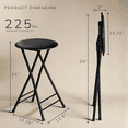 thumbnail image 5 of Lavish Home Backless 24-Inch Folding Stool with 225lb Capacity (Black), 5 of 9