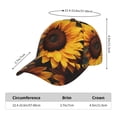 thumbnail image 2 of Balery Vibrant Sunflower Blooms Gorra de béisbol de tamaño ajustable para correr, entrenar y actividades al aire libre. Gorra de papá para todas las estaciones., 2 of 6