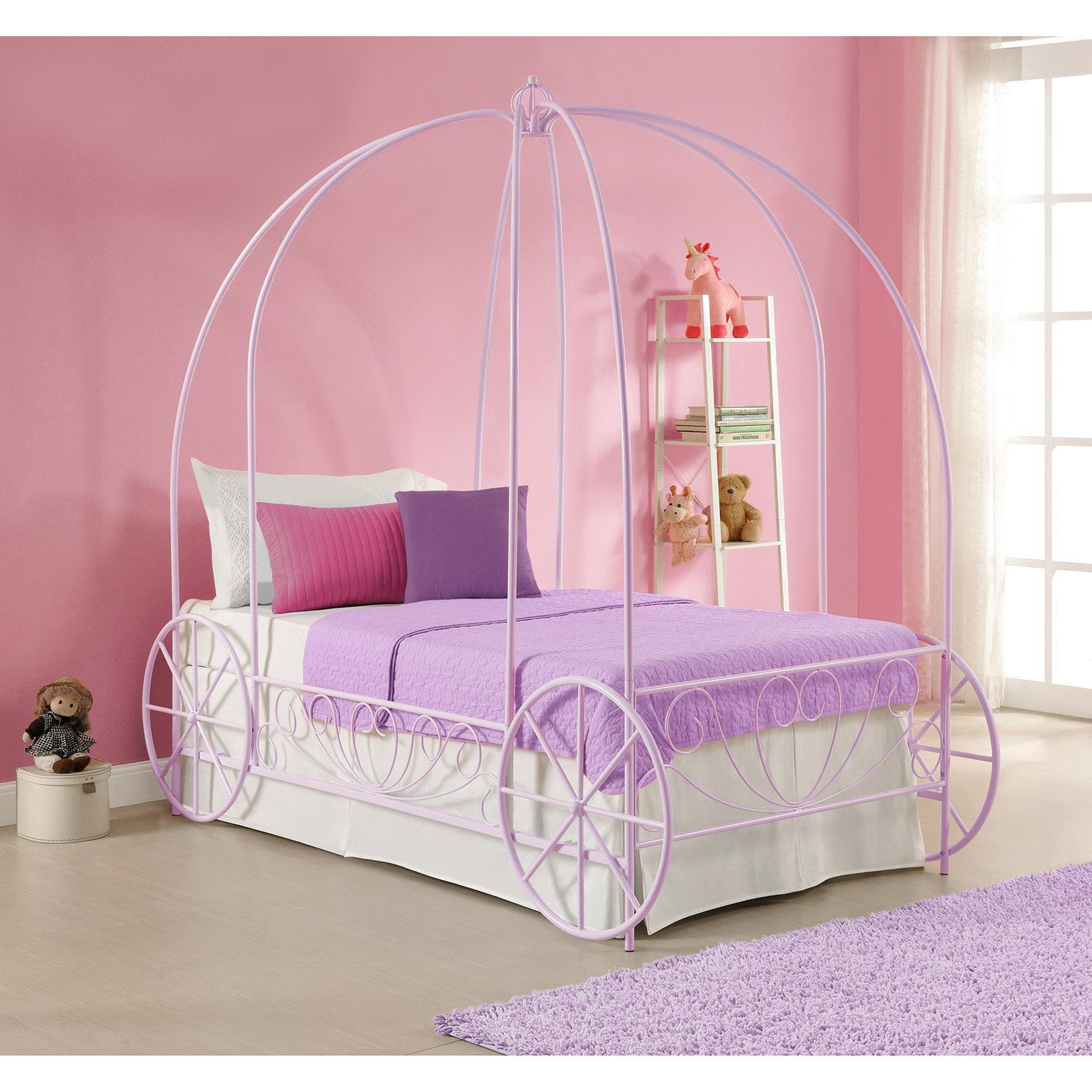 Dhp Metal Carriage Bed Frame Twin Size Multiple Colors