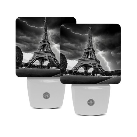 

Night Lights Plug Into Wall [2 Pack] Night Light for Kids LED Nightlight with Dusk to Dawn Sensor for Bathroom Decor Children Room Eiffel Tower Landscape Paris