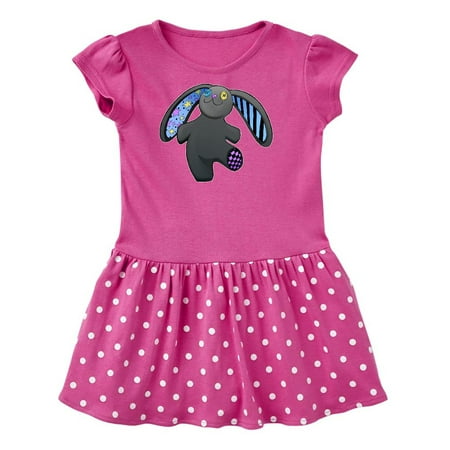

Inktastic Cute Black Goth Stuffed Bunny Gift Toddler Girl Dress