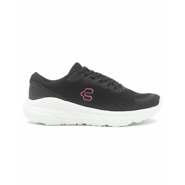 Tenis Charly Para Mujer Running Antiderrapante Ligeros Sport Negro/Blanco negro 24.5