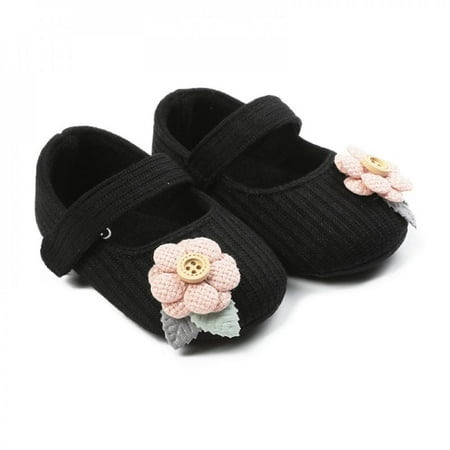 

Clearance!Baby Girl Shoes Flower Design Princess Casual Shoes Toddler Flowers Solid Baby Shoes Children Girls Princess Sneakers Shoes Black M