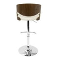 thumbnail image 5 of LumiSource Pino Bar Stool, Chrome/Walnut/Cream, 5 of 8