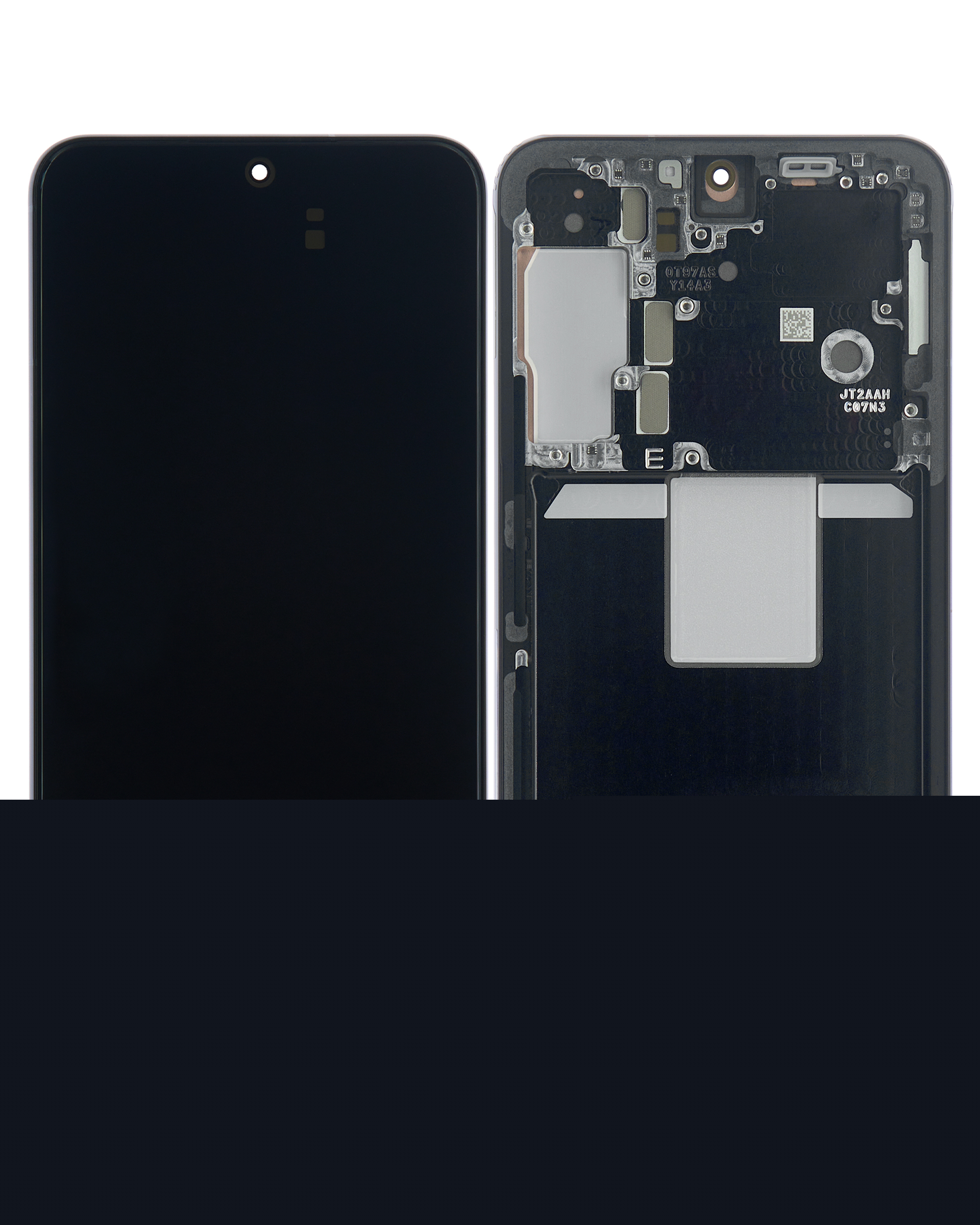 Assemblage de Remplacement OLED avec Cadre Compatible pour Samsung Galaxy S22 5G (Reconditionné) (Noir Fantôme)