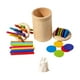 thumbnail image 3 of Juguetes Montessori para niños pequeños, juguetes educativos, juguetes sensoriales, juego de cilindros, color 16 varillas 10 discos, 3 of 9