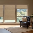 thumbnail image 5 of Keego Roman Shades for Windows Cordless Blackout Roman Window Shades Blinds 100% Natural Linen Hand-Made Roman Shade - Yellow (with Lining, Block 60%-90% Light) - 58"W x 60"H, 5 of 7