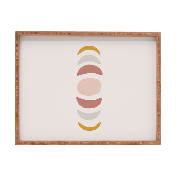 Society6 Hello Twiggs Boho Moon Phases 22.5" x 17" X Large Rectangular Tray