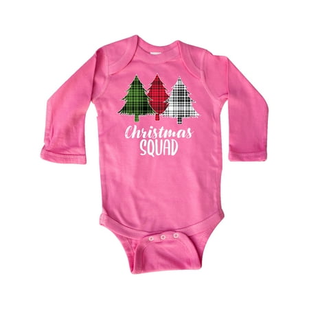

Inktastic Christmas Squad with Plaid Trees Gift Baby Boy or Baby Girl Long Sleeve Bodysuit