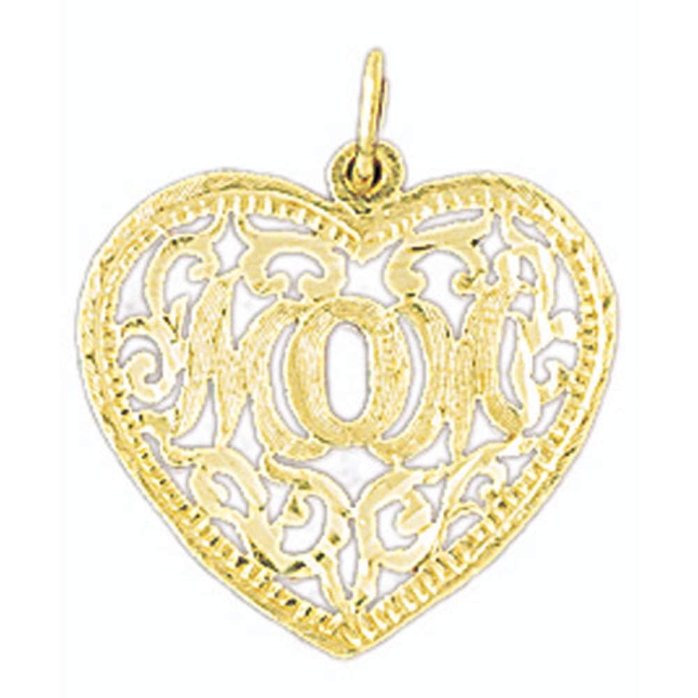 Jewels Obsession #1 Mom Necklace 14K Yellow Gold-plated 925 Silver #1 Mom Pendant with 16 Necklace