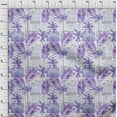 thumbnail image 4 of oneOone Cotton Cambric Violet Fabric Tropical Tree With Geometric Texture Sewing Material Print Fabric By The Yard 56 Inch Wide, 4 of 4