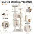 thumbnail image 4 of Dkelincs 54 inch Cat Trees and Towers for Indoor Cats, Cat Condo Scratching Post for Adult Cats, Multi-Level Cat Towers for Small Cats, Beige, 4 of 7