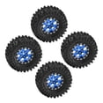 thumbnail image 3 of Fiocias 4 Pcs Pneus de Voiture RC Simulation Roues Pneus Modèle Accessoires DIY Alliage d'Aluminium PP Construction Adapté pour RC Crawler Voiture Télécommandée Jouet Remplacement Bleu, 3 of 8