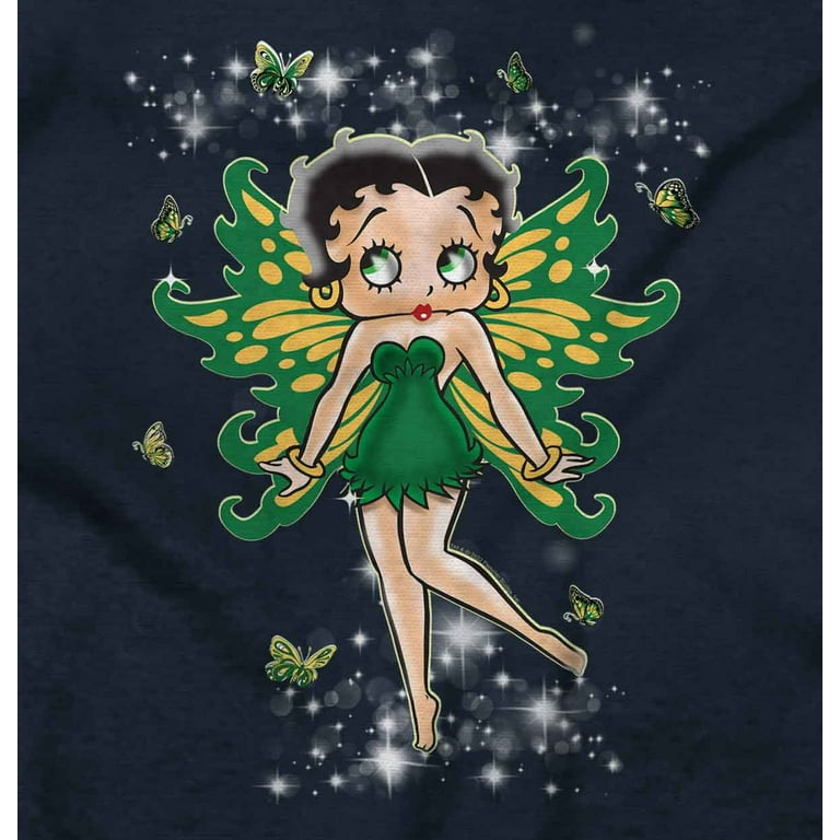 Betty Boop Mystical Fairy Wings Women Crewneck Sweatshirt Brisco Brands 4X