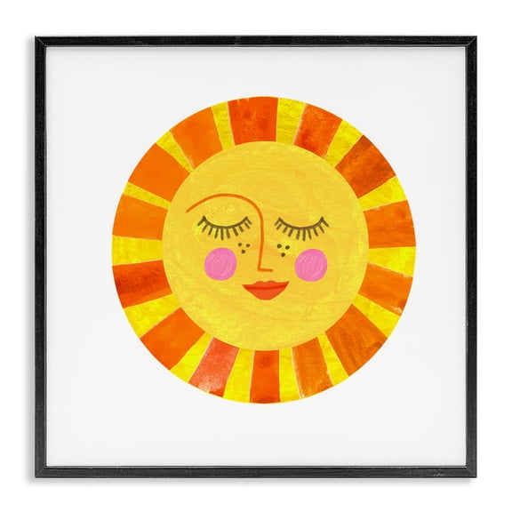 Stupell Industries Simple Warm Sunshine Black Framed Giclee Art, design by Katherine Herrell Studio