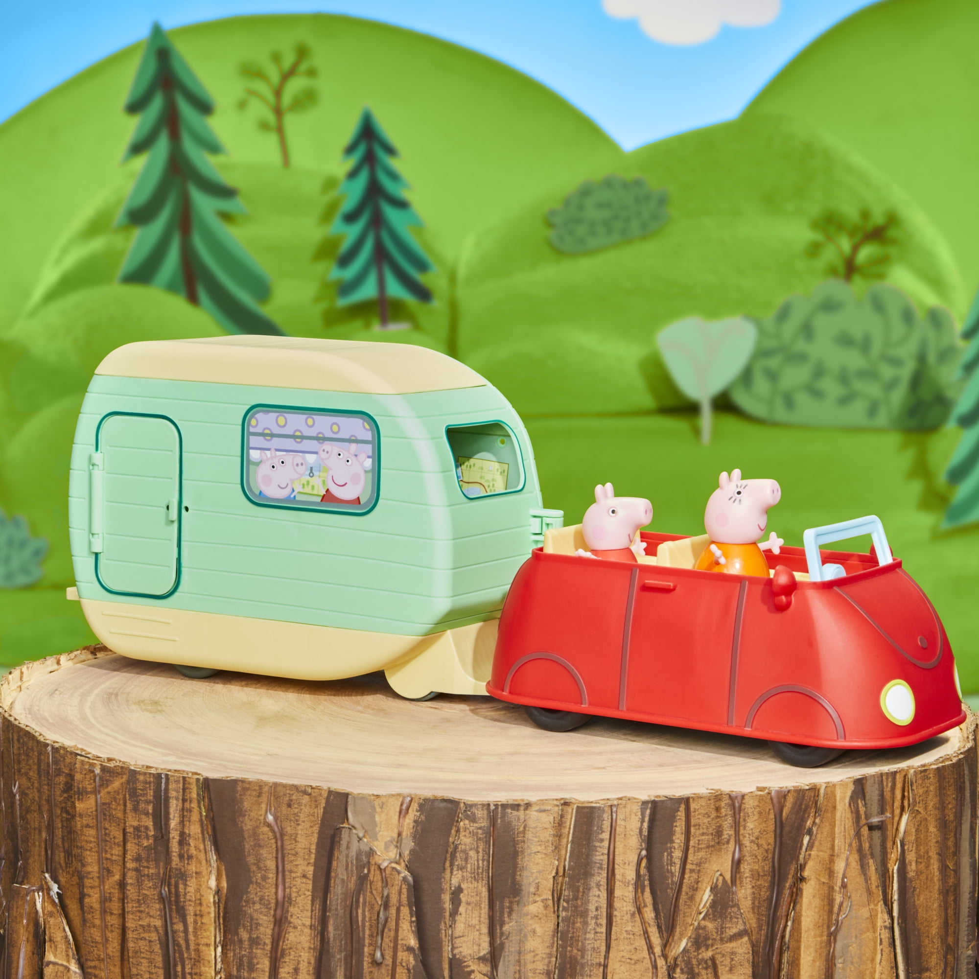 Peppa Pig Toys Peppas Caravan Playset with 3 Figures, Preschool Toys for Ages 3+  (图5)